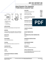 MKT 468 MKT/MKT 468 Metallized Polyester Film Capacitors MKT Radial Epoxy Lacquered Type