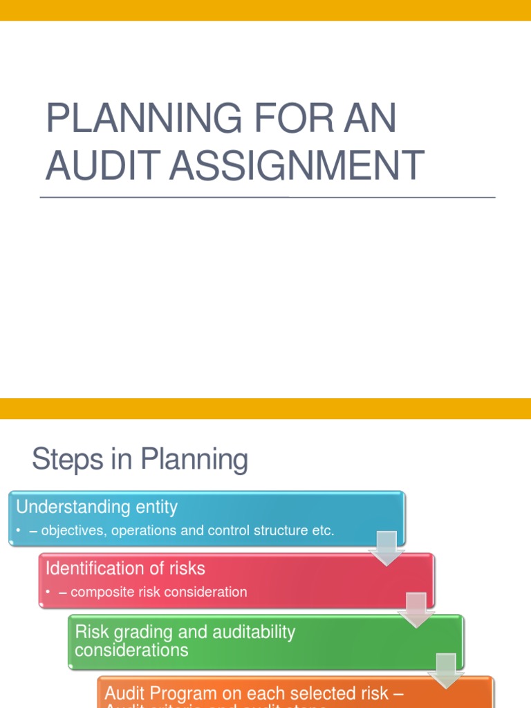 audit assignment planning