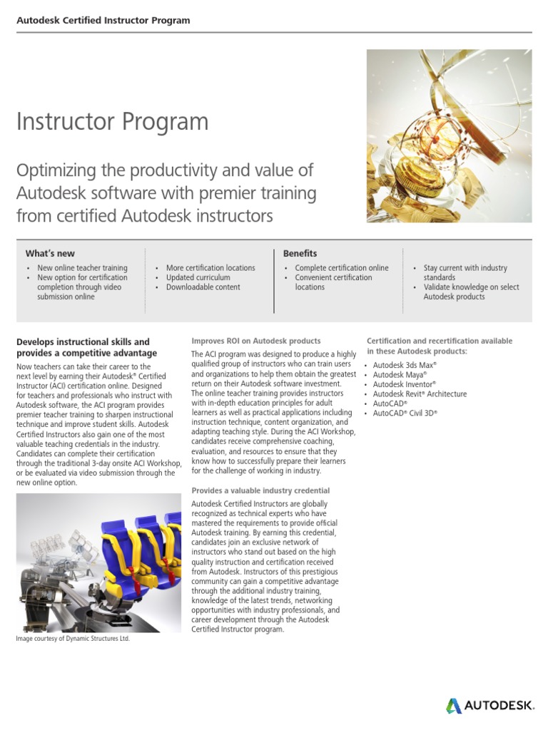 Autodesk Certified Instructor Program | PDF | Autodesk | Professional ...