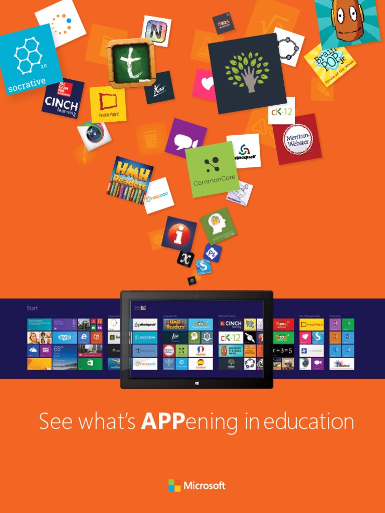 Microsoft : - Apps For Education | PDF | Windows 8 | Windows 8.1