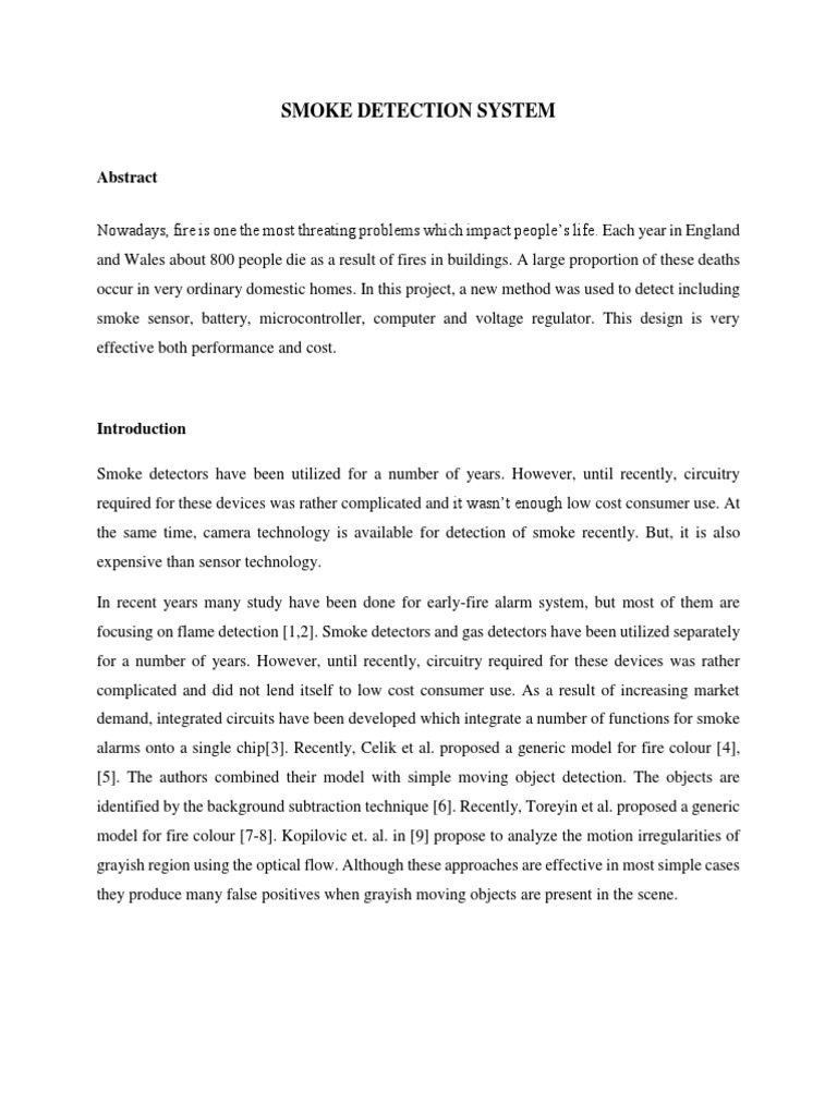 Smoke Detection Pdf Pdf Sensor Microcontroller