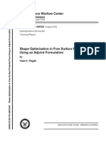 Shape Optimization in Free Surface Potential Flow Using An Adjoint Formulation