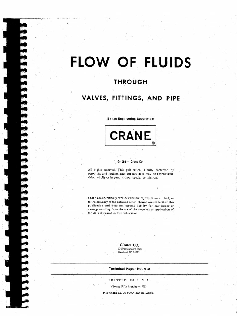 Crane Flow of Fluids 1988 PDF
