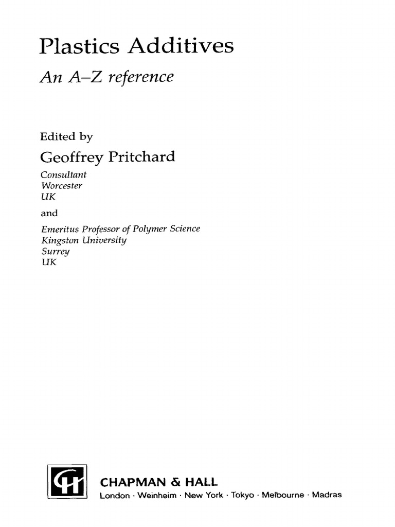 PolymerPlastics Additives PDF PDF Plastic Epoxy