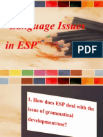Language Issues in ESP