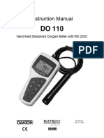 Instruction Manual: Hand-Held Dissolved Oxygen Meter With RS 232C