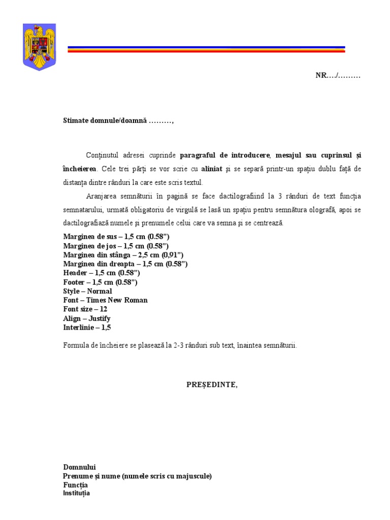 model adresa oficiala editare.doc