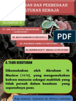 Kebutuhan Dan Perbedaan Kebutuhan Remaja