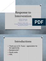Response To Intervention - Hofstra Presentation 10-21-14