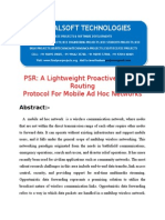 IEEE 2014 DOTNET MOBILE COMPUTING PROJECT PSR a Lightweight Proactive Source Routing Protocol for Mobile Ad Hoc Networks