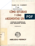 CARRIO, Genaro - Como Estudiar y Como Argumentar Un Caso (1995) PDF