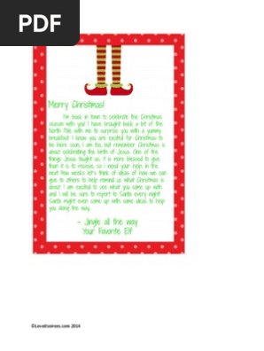 Elf on the Shelf Welcome Back Letter Freebie