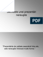 Secretele Unei Prezentări Nereuşite