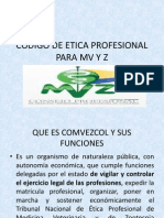 Codigo de Etica Profesional para MV y Z