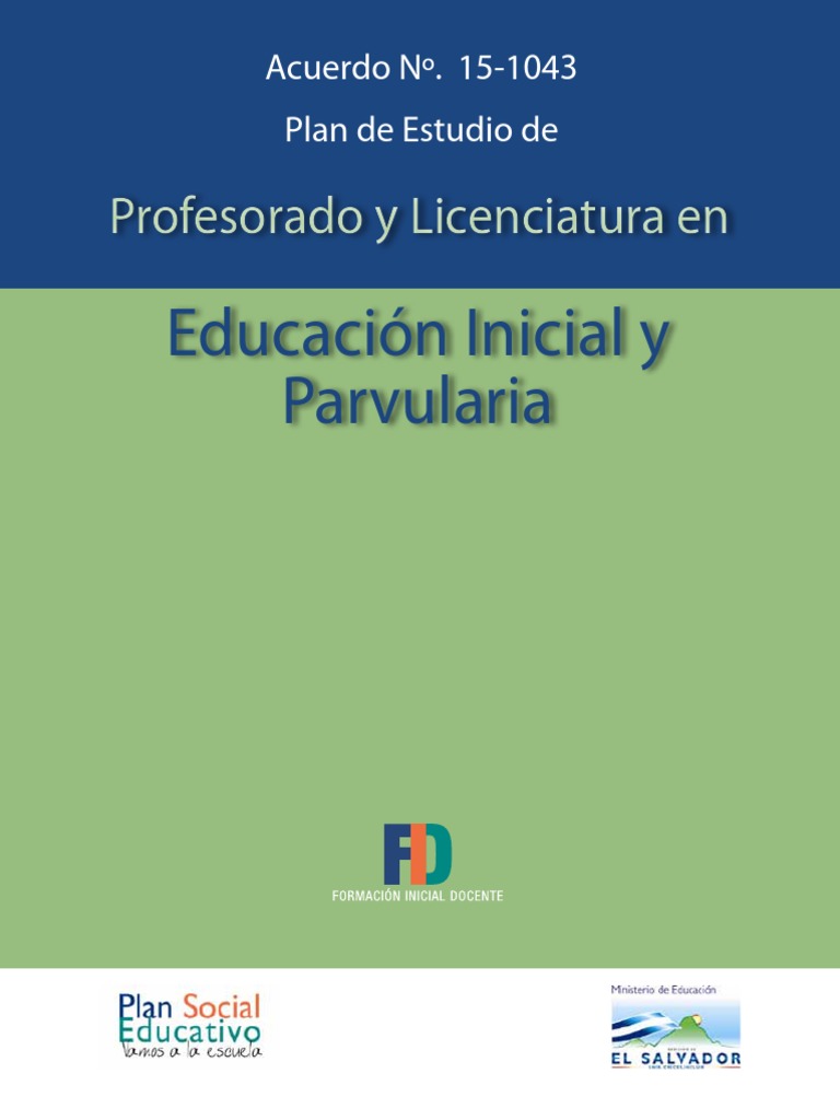 Plan de Estudio Educación Parvularia 2025 | PDF | Jardín de infancia ...