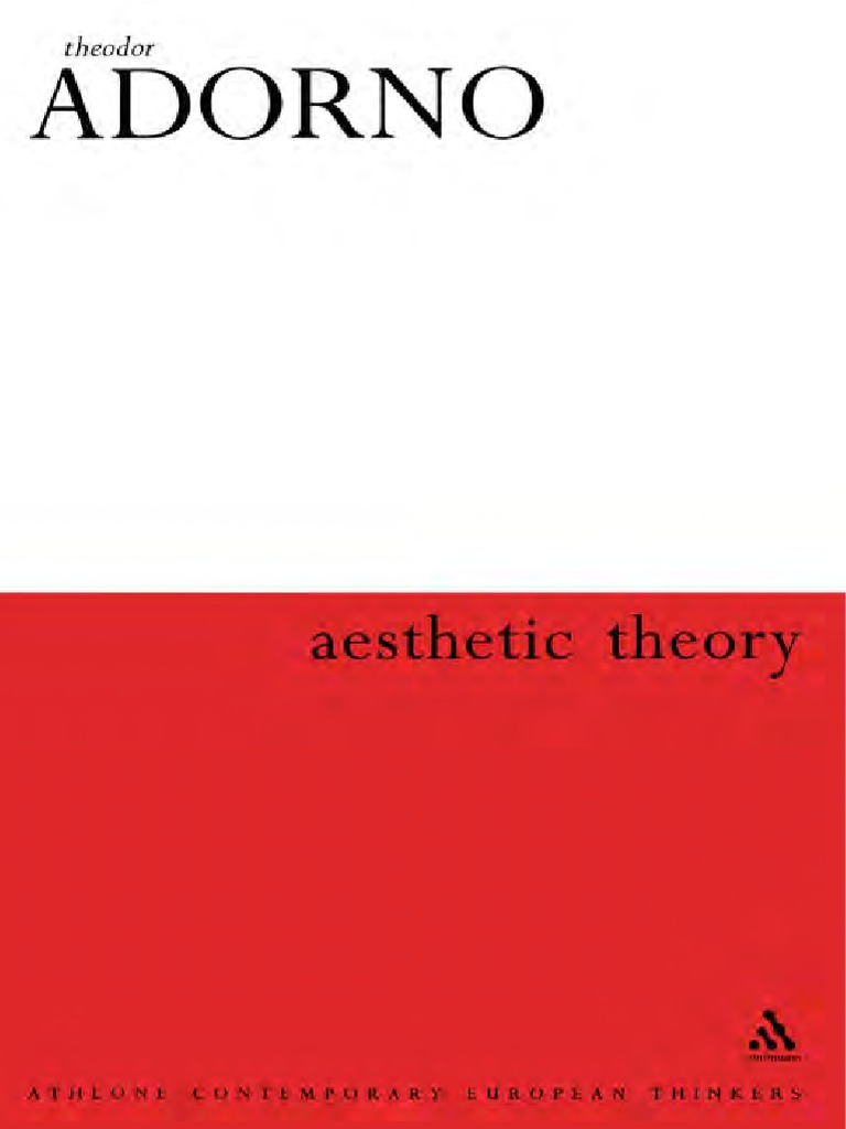 Aesthetic Theory PDF Aesthetics