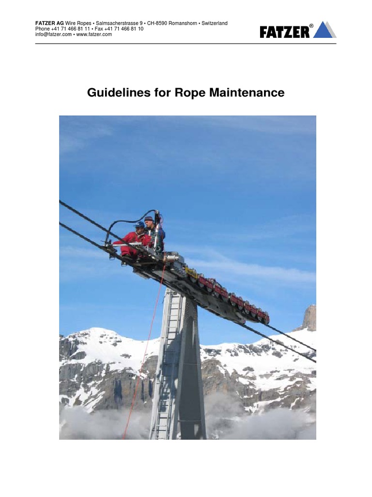 Wire Rope Maintenance en PDF Rope Wire