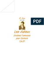 Fernando Sor - Les Adieux Op. 21 PDF