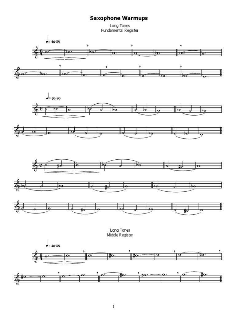 Saxophone Warmups