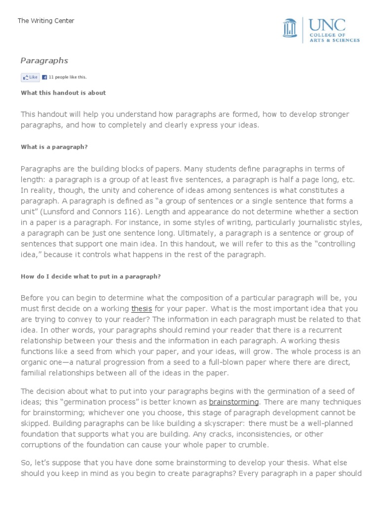 Paragraph intelligence overview