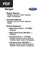 Car Truck Service Repair Manuals Wiring Workshop Manual Service Repair Guide For Ford Ranger 2006 2011 Car Truck Repair Manuals Literature