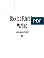 Back To A Future For Mankind