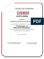 Diploma: "Postgrado en Recursos Humanos"