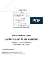 El Cantarico - Tomás de Torrejón y Velasco PDF