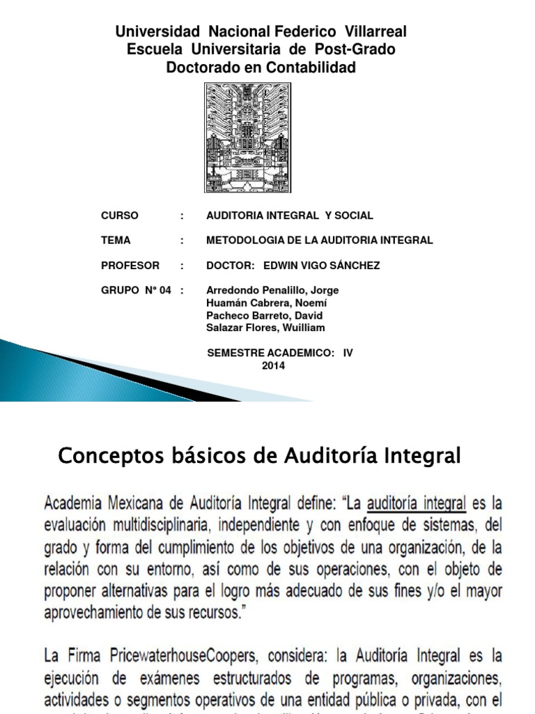 Metodología de Auditoría Integral | PDF | Auditoría financiera | Contralor