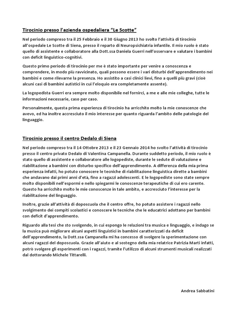 Esempi Di Relazioni Per Alunni Stranieri