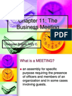 Chapter 11 Business Meeting 