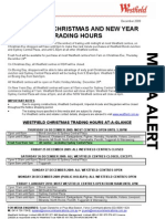 APP Alert - Westfield Xmas Trading Hrs - From 24dec 2009-10