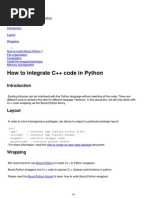 PDF Documentation Package How to Integrate Cpp Code in Python