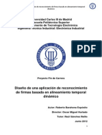 Diseño de Una Aplicación de Reconocimiento de Firmas Basada en Alineamiento Temporal Dinámico