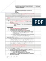 Table For Safety and Security Plan - Outline