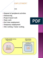 Flexible Workforce Downsizing Disposal of Peripheral Activities Outsourcing Project Based Work Team Work Part Time Employment Temporary Employment Tele Working / Home Working