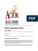 Voice and The Actor Cicely Berry