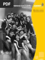 Download Sunway University College Cambridge GCE A-Level Student Guide 2010 by Sunway University SN24471605 doc pdf