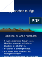 Approaches to Mgt