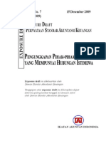 PSAK 7 Revisi 2009 Pengungkapan Pihak Pihak Yang Mempunyai Hubungan Istimewa PDF