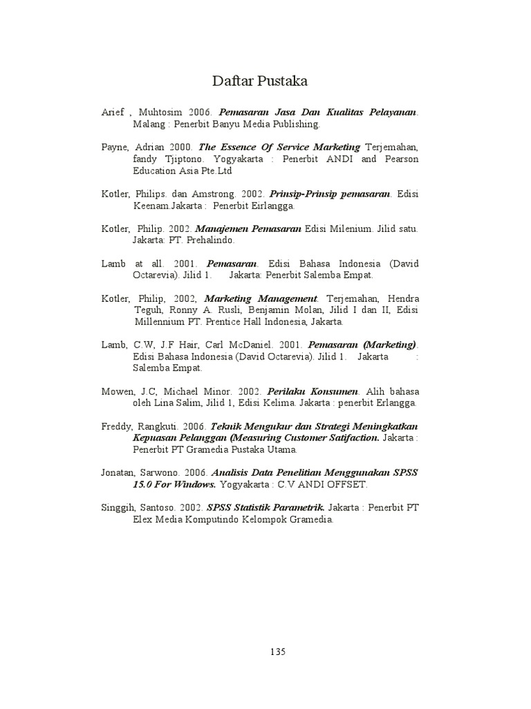Daftar Pustaka Kotler 2006
