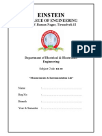 EE38 Measurments & Instrumentation Lab
