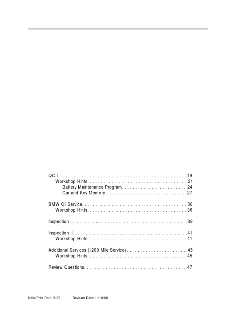 7 Service Maintenance Procedures in Workshop | PDF | Mechanical ...