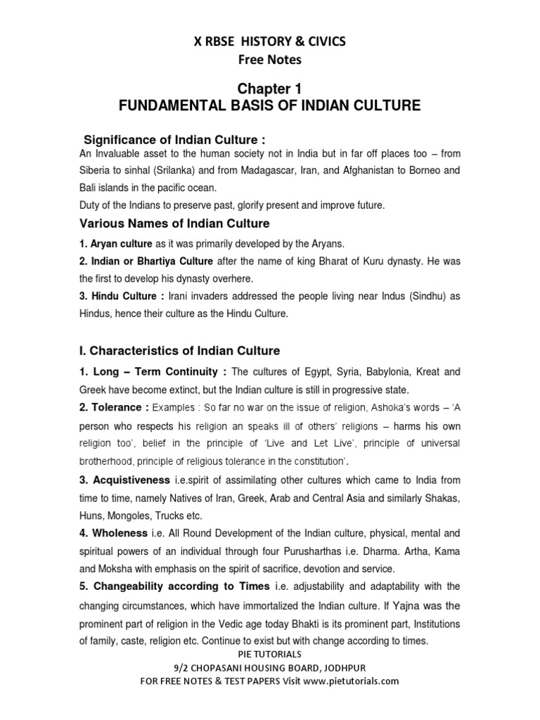 1 - Fundamental Basis of Indian Culture PDF | PDF | Himalayas ...
