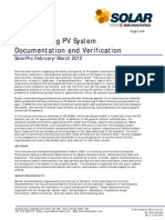 Standardizing PV System Documentation and Verification