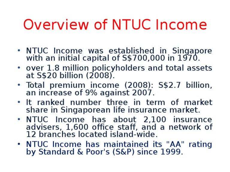 NTUC Income: Singapore's Insurance Leader | PDF | Finance & Money ...