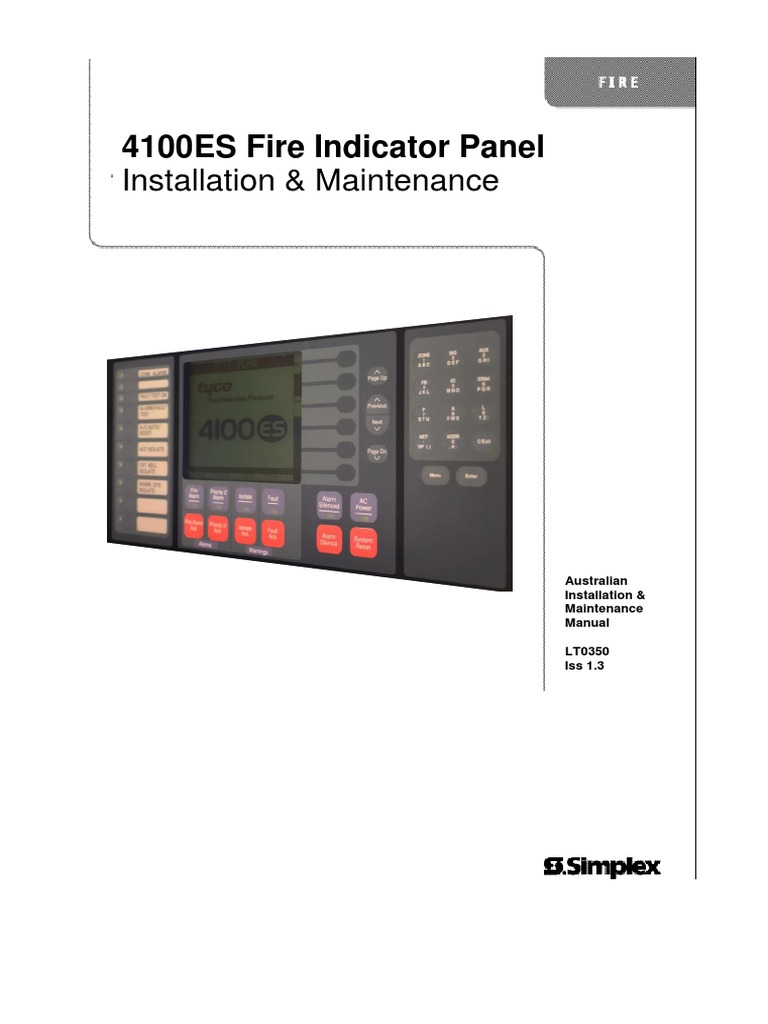 Simplex 4100es Installation and Maintenance | Network Interface