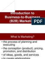 IntBusiness to business marketingroduction to B2B Marheting