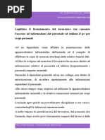 Legittimo Il Licenziamento Del Lavoratore Che Consente l'Accesso Ad Informazioni Del Personale Ed Utilizza Il Pc Per Scopi Personali