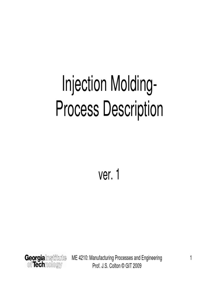 Injection MoldingInjection Molding Process Description PDF